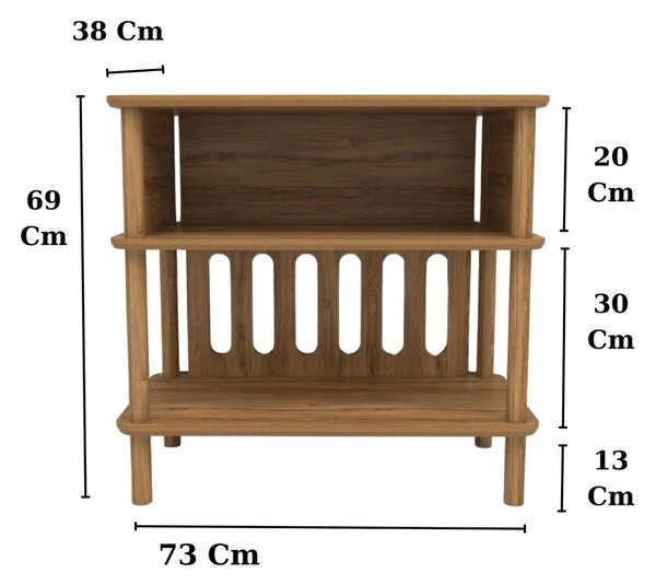 Hanah Home Side Table Oak Forte