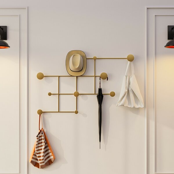 Wallity Metal Wall Hook Gold Fatara-A