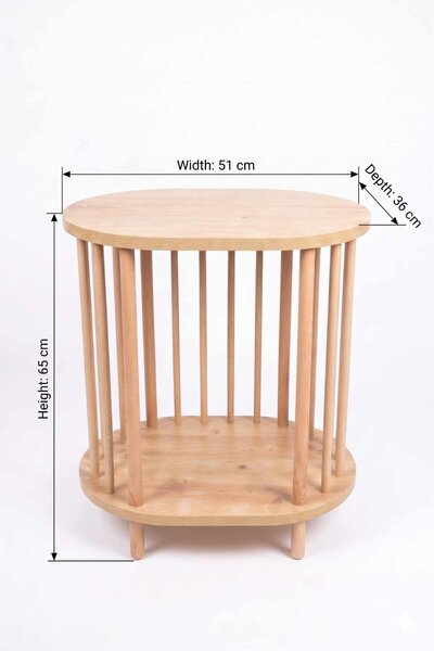 Hanah Home Side Table Sapphire Oak Pk0082