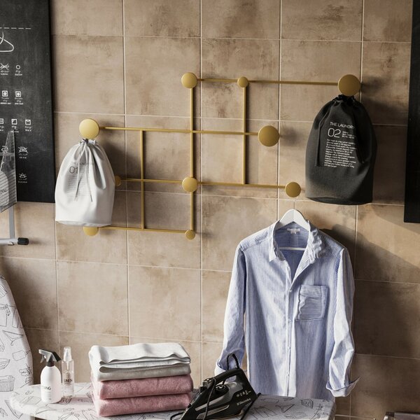 Wallity Metal Wall Hook Gold Fatara-A