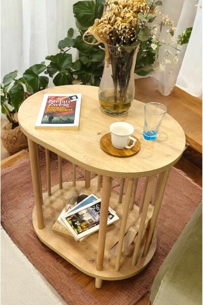 Hanah Home Side Table Sapphire Oak Pk0082