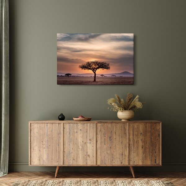 Naplemente képe Tanzániában (90x60 cm)