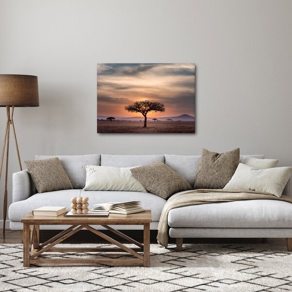 Naplemente képe Tanzániában (70x50 cm)