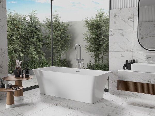 Mexen Tonia, szabadon álló kád 170 x 75 cm, fehér, króm túlfolyó, 52171707500-01