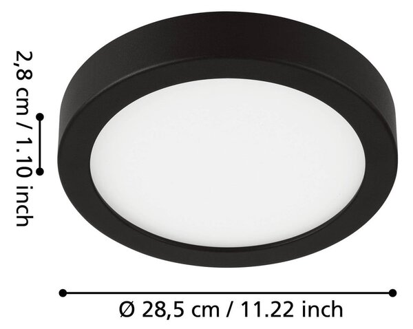 Fekete LED mennyezeti lámpa FUEVA 5 – EGLO