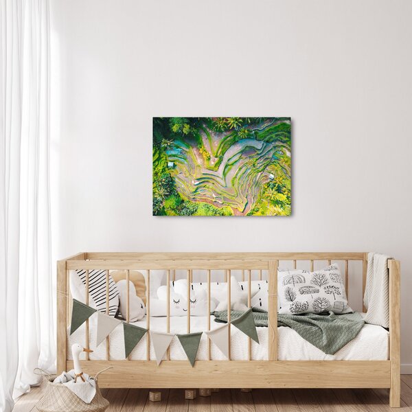 A rizsföldek képe madártávlatból (70x50 cm)