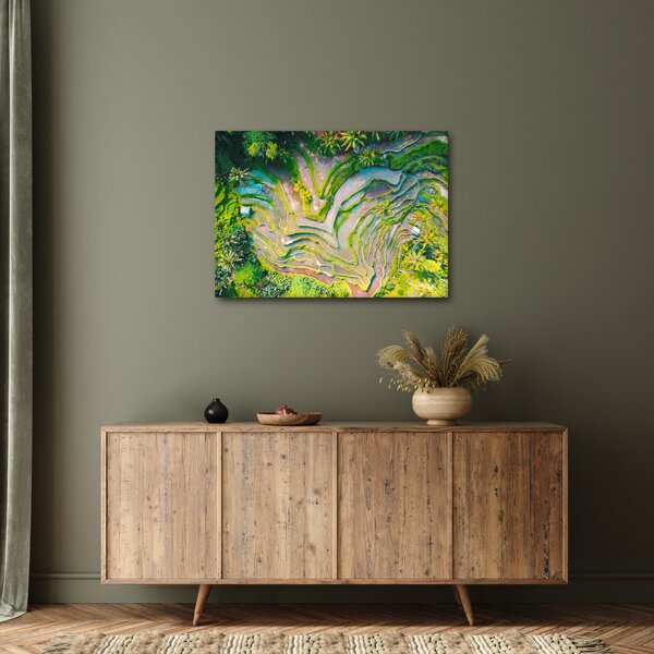 A rizsföldek képe madártávlatból (70x50 cm)