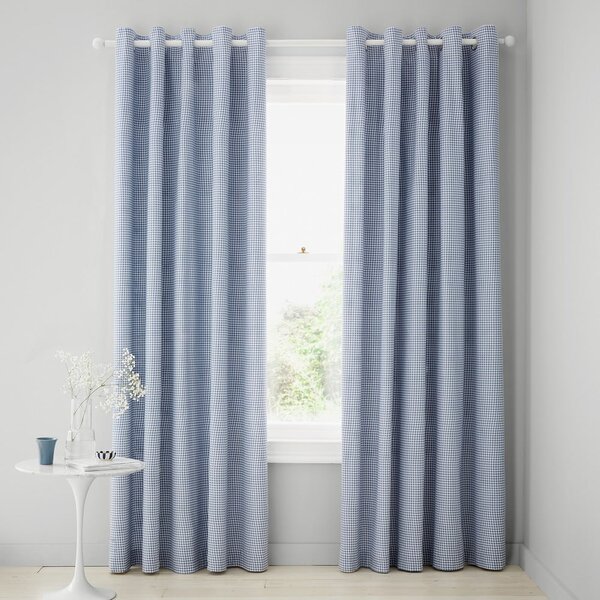 Fehér-kék függöny szett 2 db-os 168x229 cm Lucie Floral Frill – Catherine Lansfield