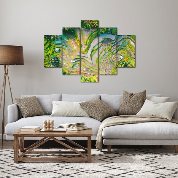 A rizsföldek képe madártávlatból (150x105 cm)