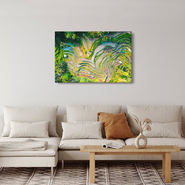 A rizsföldek képe madártávlatból (90x60 cm)