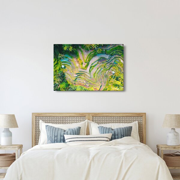 A rizsföldek képe madártávlatból (90x60 cm)