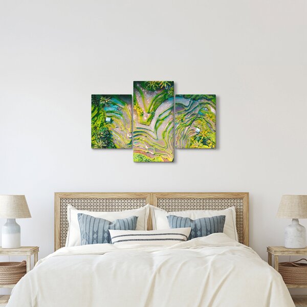 A rizsföldek képe madártávlatból (90x60 cm)