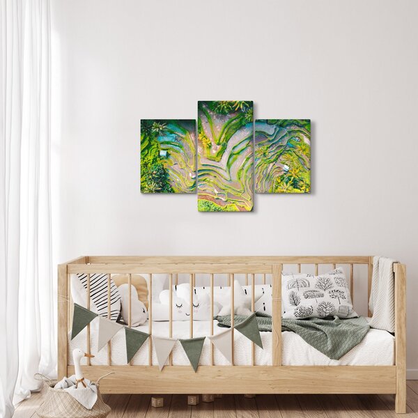 A rizsföldek képe madártávlatból (90x60 cm)