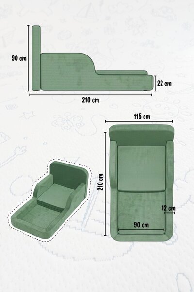 Atelier Del Sofa Funbed Gyermekágy Egyszemélyes - Sötétkék