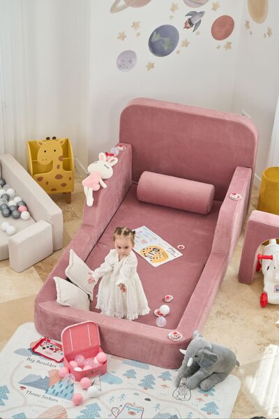 Atelier Del Sofa Gyerekágy Rózsaszín Funbed Egyszemélyes - Rózsaszín