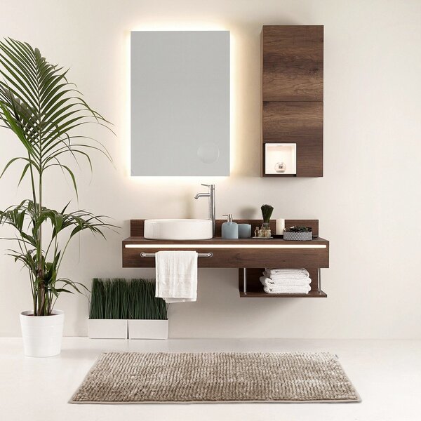 Világosbarna fürdőszobai kilépő 70x120 cm Bati – Restilo