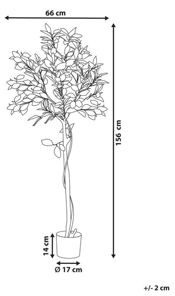 Műnövény LEMON TREE 156 cm Zöld