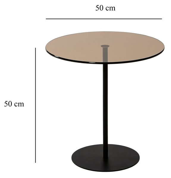 Hanah Home Side Table Black Bronze Chill-Out - Black, Bronze