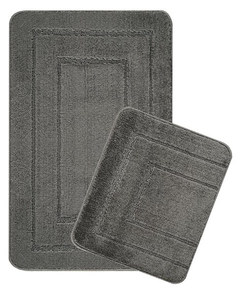 Antracitszürke fürdőszobai kilépő szett 2 db-os 50x80 cm Cerceve – Foutastic