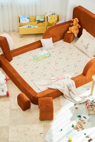 Atelier Del Sofa Gyerekágy Téglapiros Funbed Dupla 115 - Téglapiros