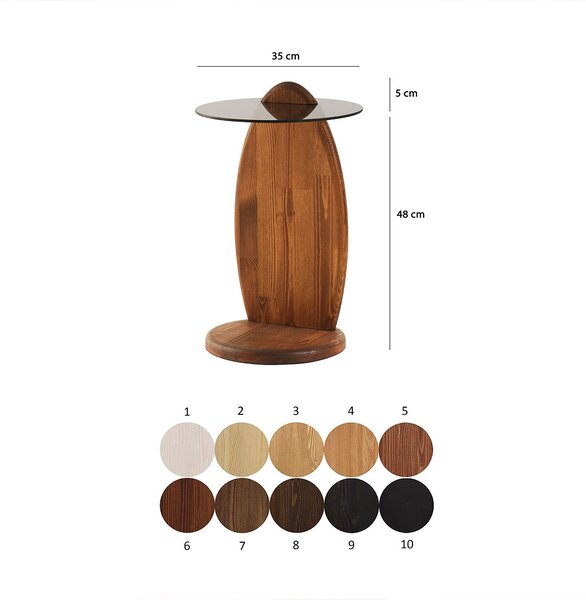 Hanah Home Lerakóasztal Chesnut Fume Surf - Chesnut, Fume