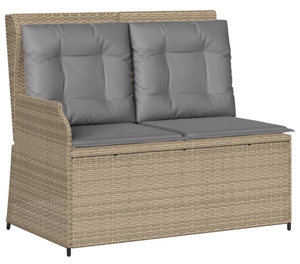 5 részes bézs polyrattan kerti ülőgarnitúra párnákkal