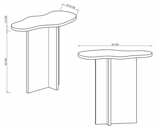 Hanah Home Side Table Sapphire Oak Messina