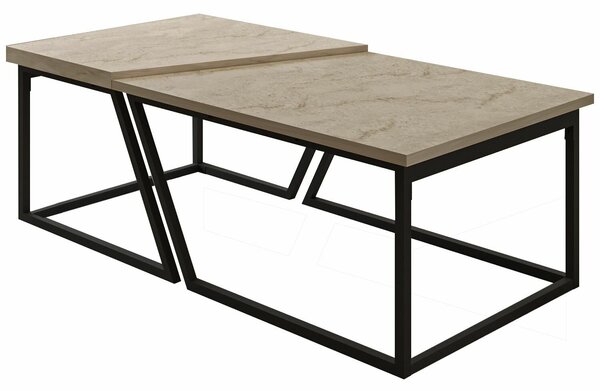 Hanah Home dohányzóasztal szett Travetine Verona P0024623 - Travertin