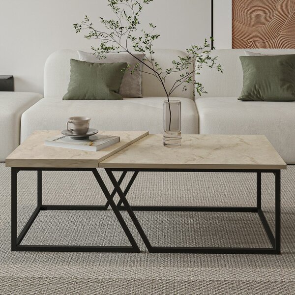 Hanah Home dohányzóasztal szett Travetine Verona P0024623 - Travertin