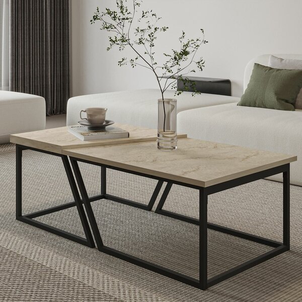Hanah Home dohányzóasztal szett Travetine Verona P0024623 - Travertin
