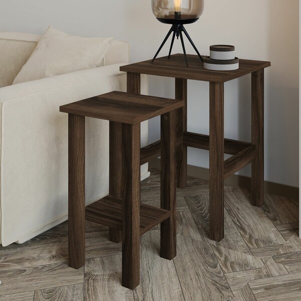 Hanah Home Gina 2 Dohányzóasztal szett, dió