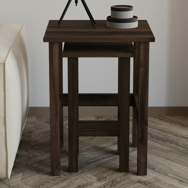 Hanah Home Gina 2 Dohányzóasztal szett, dió