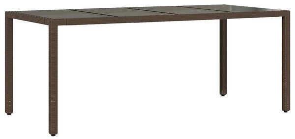 9 részes barna polyrattan kerti bisztrógarnitúra párnákkal