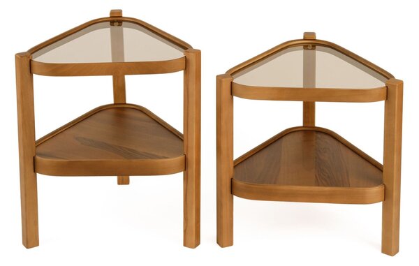 Hanah Home egymásba tolható asztal (2 darab) Walnut Nesta 2 - Diófa