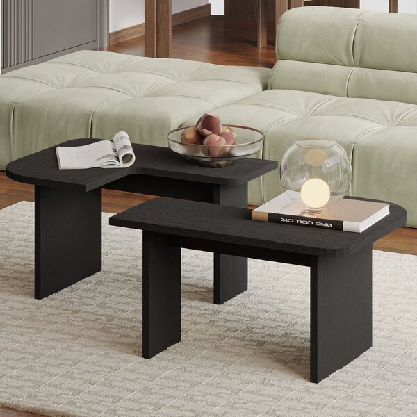 Hanah Home Dohányzóasztal szett Black Iris - Fekete