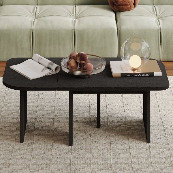 Hanah Home Dohányzóasztal szett Black Iris - Fekete