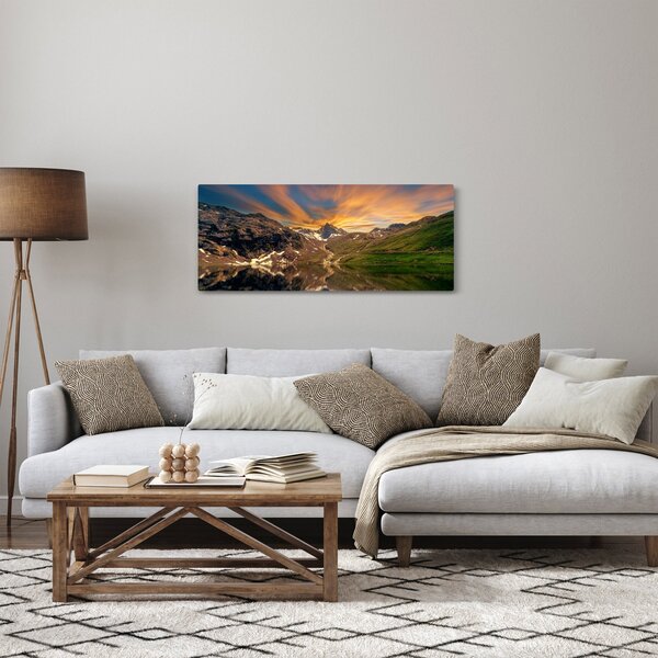 Kép - Visszaverődés a hegyi tóban (120x50 cm)