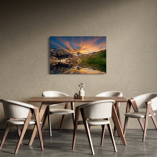 Kép - Visszaverődés a hegyi tóban (90x60 cm)