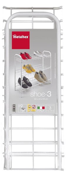 Shoe Rack háromrészes cipőtartó állvány - Metaltex