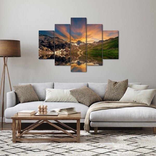 Kép - Visszaverődés a hegyi tóban (150x105 cm)