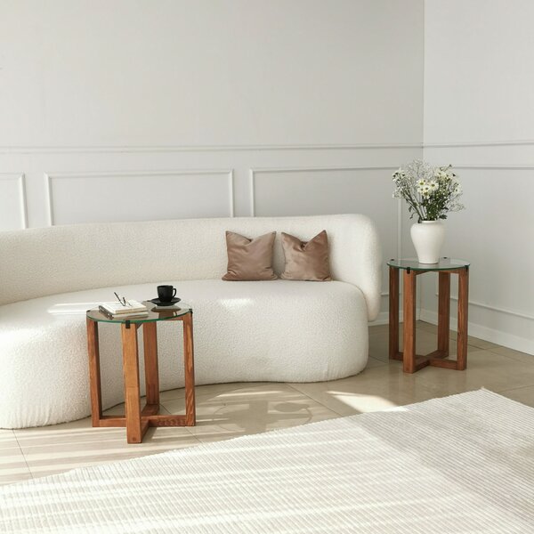 Hanah Home Fészekasztal (2 darabos) Walnut Amalfi - dió
