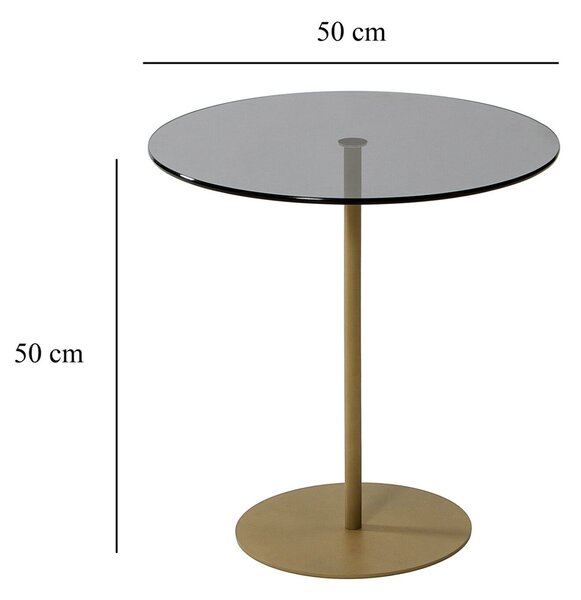 Hanah Home lerakóasztal Gold Dark Grey Chill-Out - arany, sötétszürke