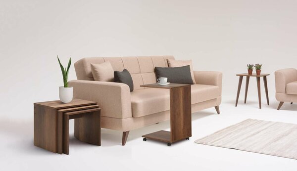 Hanah Home Fészekasztal (3 darabos) dió színű