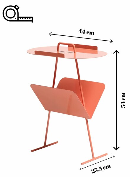 Hanah Home Side Table Salmon Goddy - Salmon