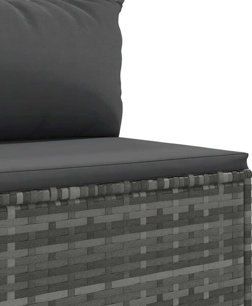 4 részes szürke polyrattan kerti ülőgarnitúra párnákkal