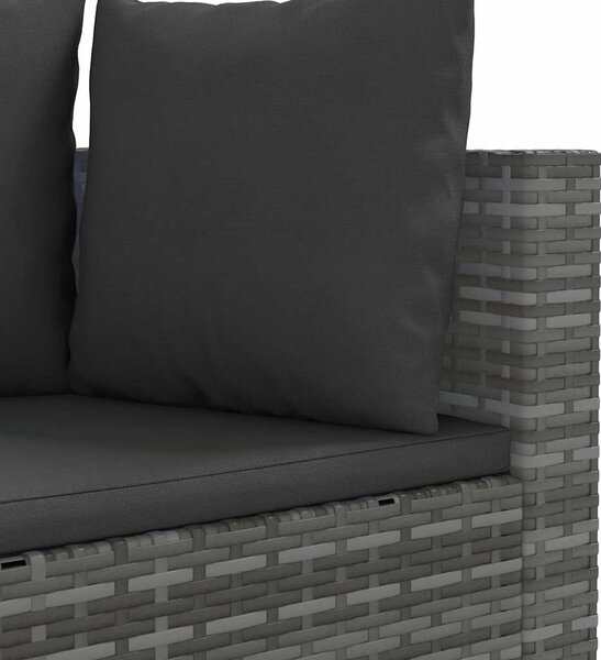 4 részes szürke polyrattan kerti ülőgarnitúra párnákkal