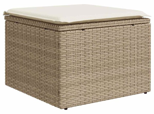 6 részes bézs polyrattan kerti ülőgarnitúra párnával