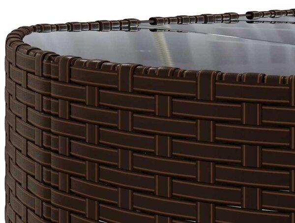 5 részes barna polyrattan kerti ülőgarnitúra párnával
