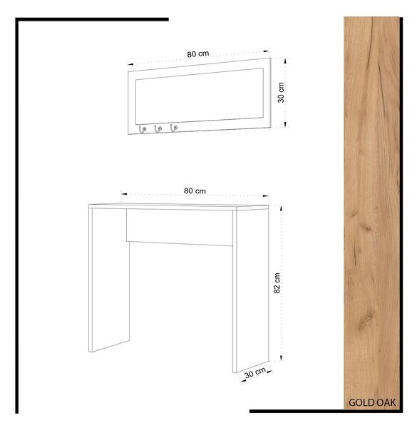 Hanah Home Sideboard Oak Cosenza