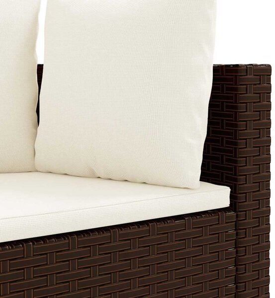 4 részes barna polyrattan kerti ülőgarnitúra párnákkal
